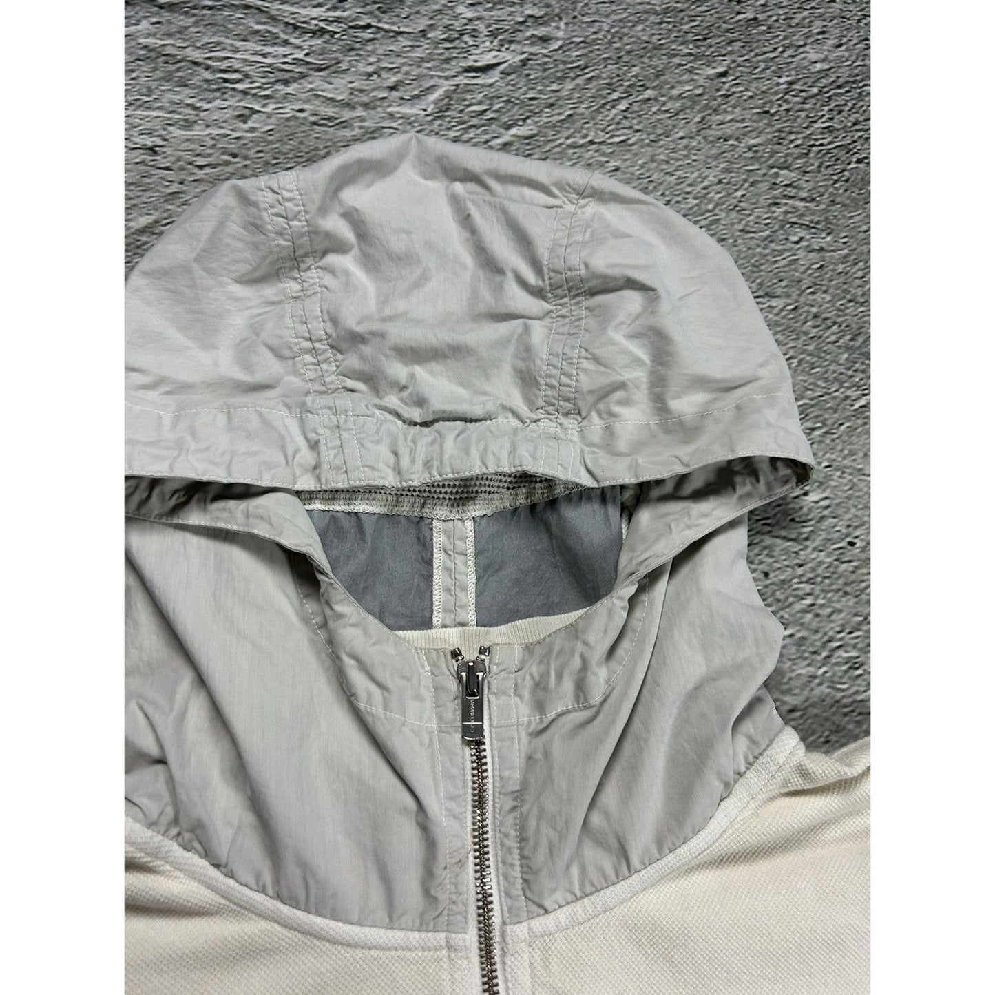 C.P. Company zip hoodie nylon hood white 2005