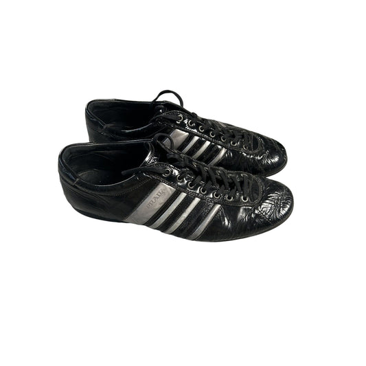 Prada Sport logo bowling shoes low leather black