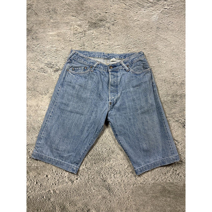 Evisu Yamane jorts light blue Y2K shorts denim white gull