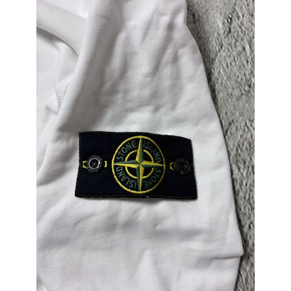Stone island sweatshirt white with badge