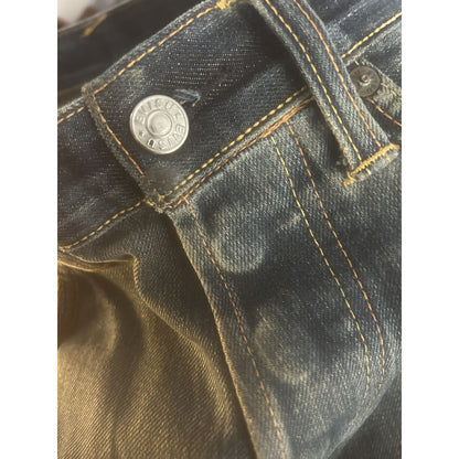 Evisu jeans white daicock big logo blue selvedge denim
