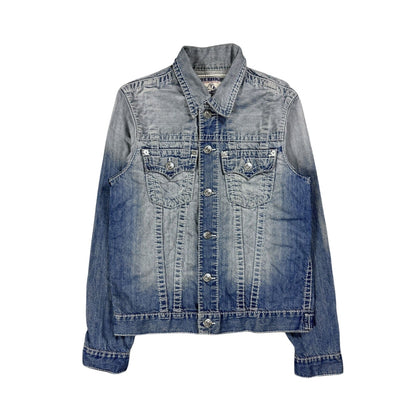 True Religion denim jacket trucker washed White stitching