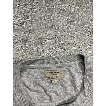 Burberry longsleeve button up grey T-shirt big logo