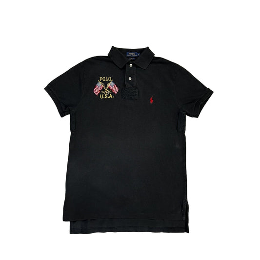 Chief Keef Polo Ralph Lauren vintage black polo USA T-shirt