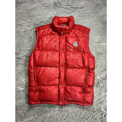 Moncler puffer jacket / vest vintage down red 2 in 1