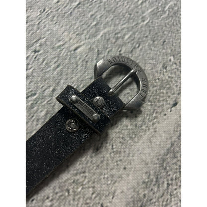 True Religion studded belt leather black Y2K