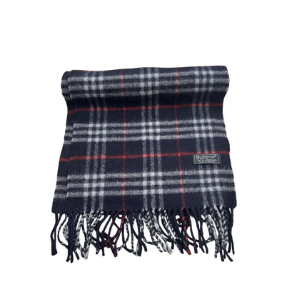 Burberry scarf lambswool cashmere navy blue nova check