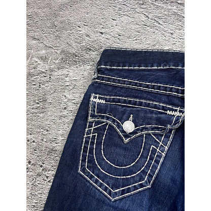 True Religion vintage grey jeans Ricky contrast stitching