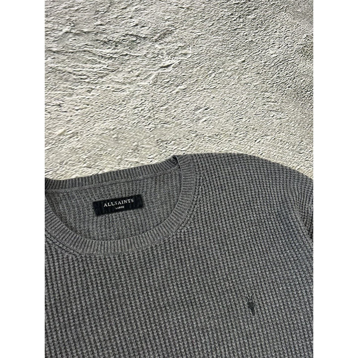 Allsaints sweater grey small logo