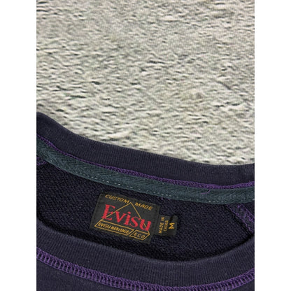 Evisu sweatshirt big logo vintage purple Y2K spell out