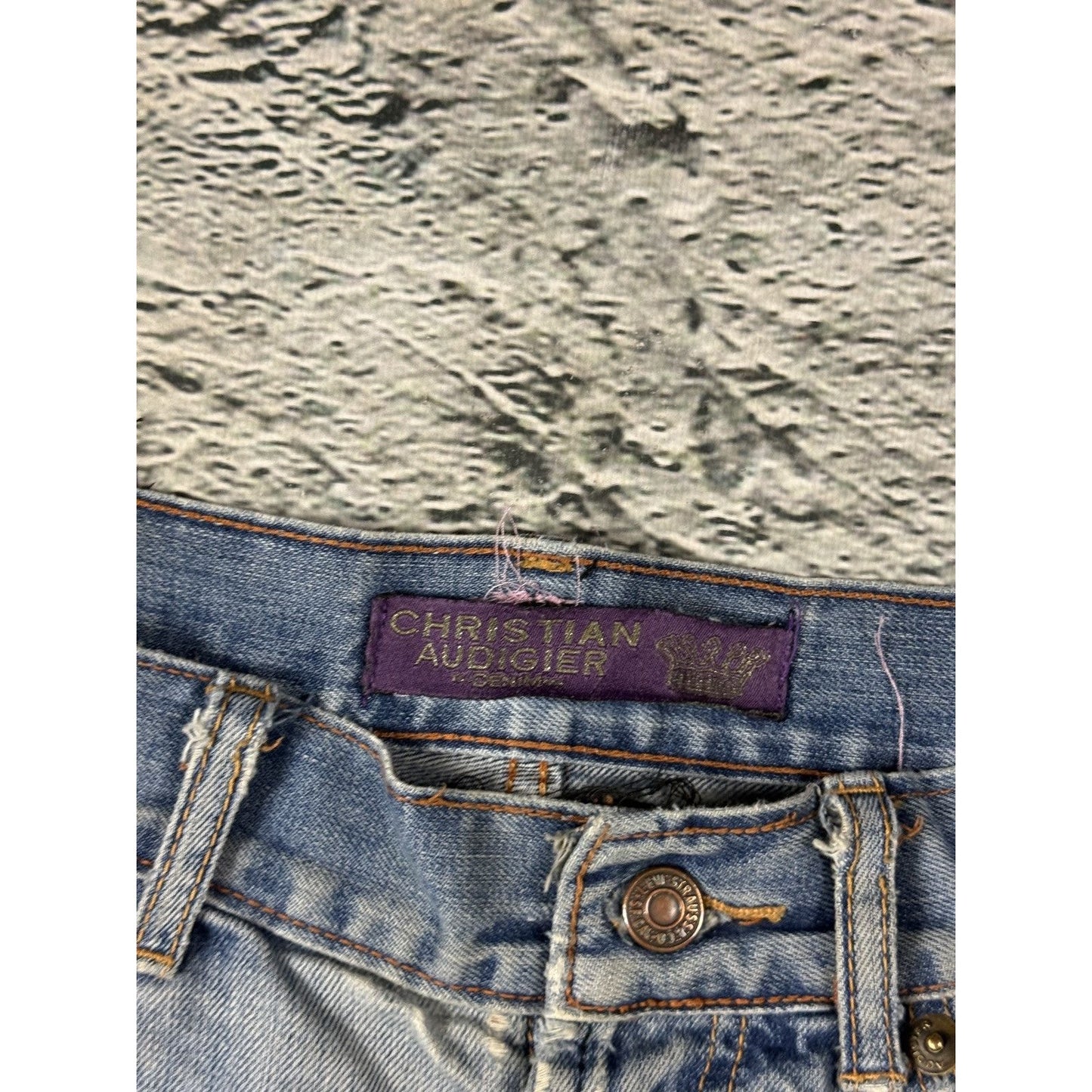 Ed Hardy Christian Audigier vintage jeans skeleton roses