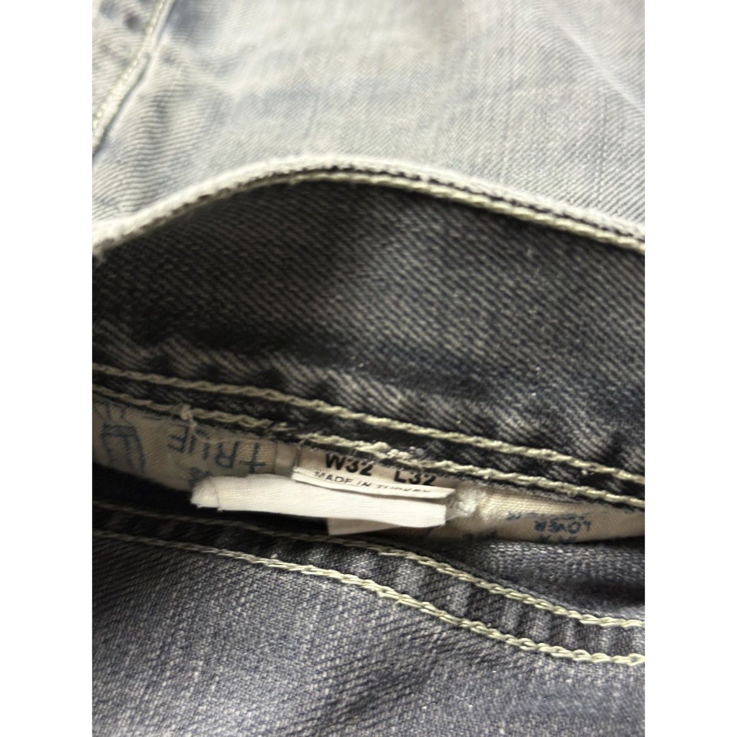 Evisu x Puma vintage washed black jeans gray bootcut