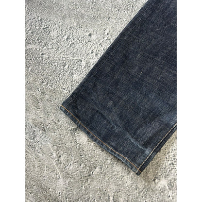 Evisu vintage jeans dark navy white seagulls selvedge denim