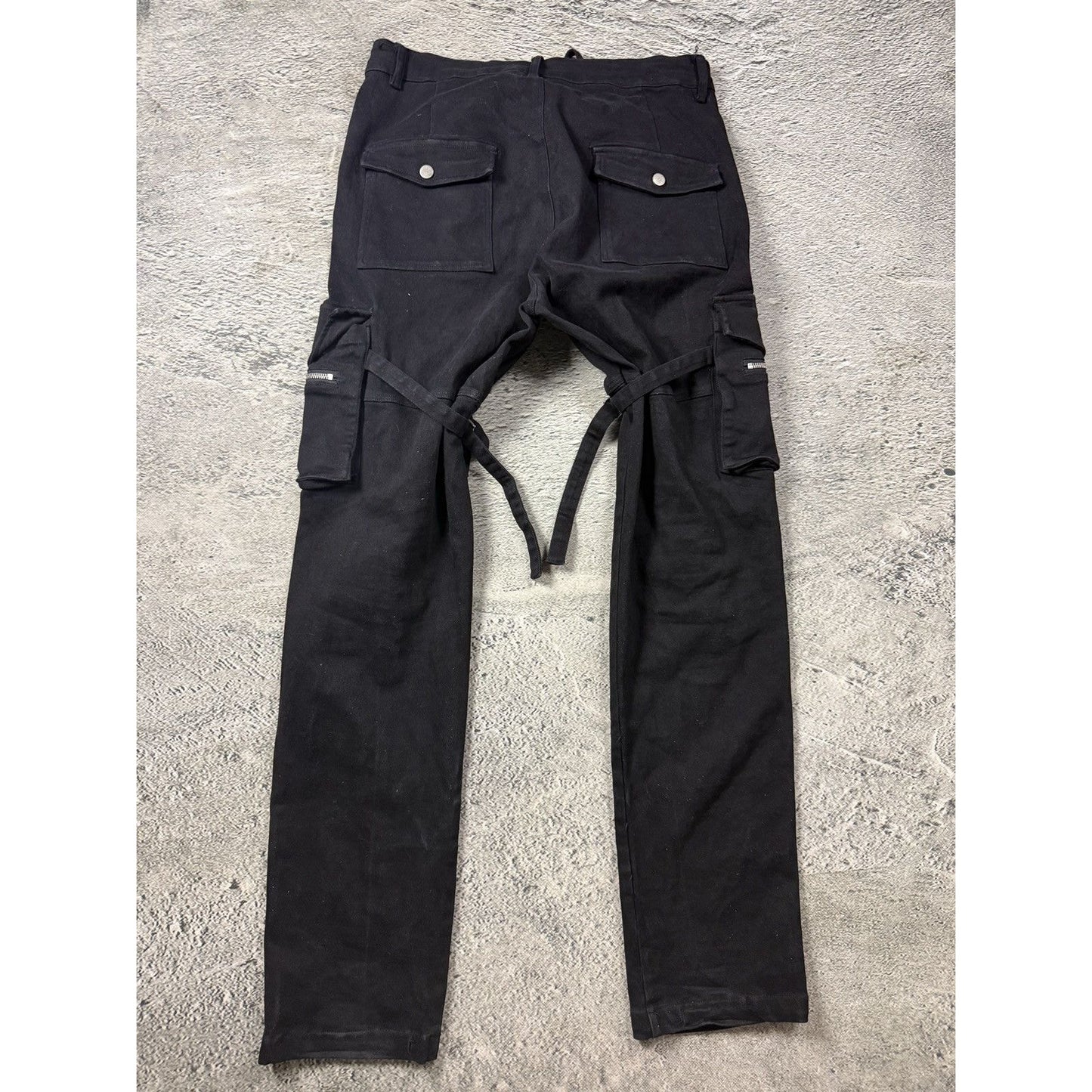 Ruben Kone Avant Garde Cargo strap pants black