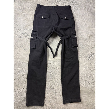 Ruben Kone Avant Garde Cargo strap pants black