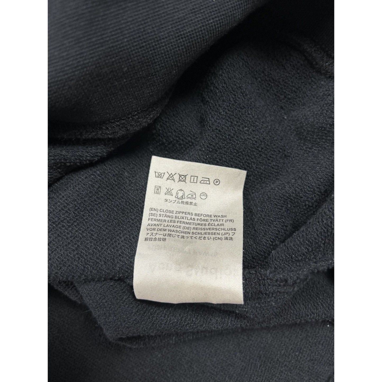 Acne Studios black sweatshirt Fuji preppy paw15 halfzip