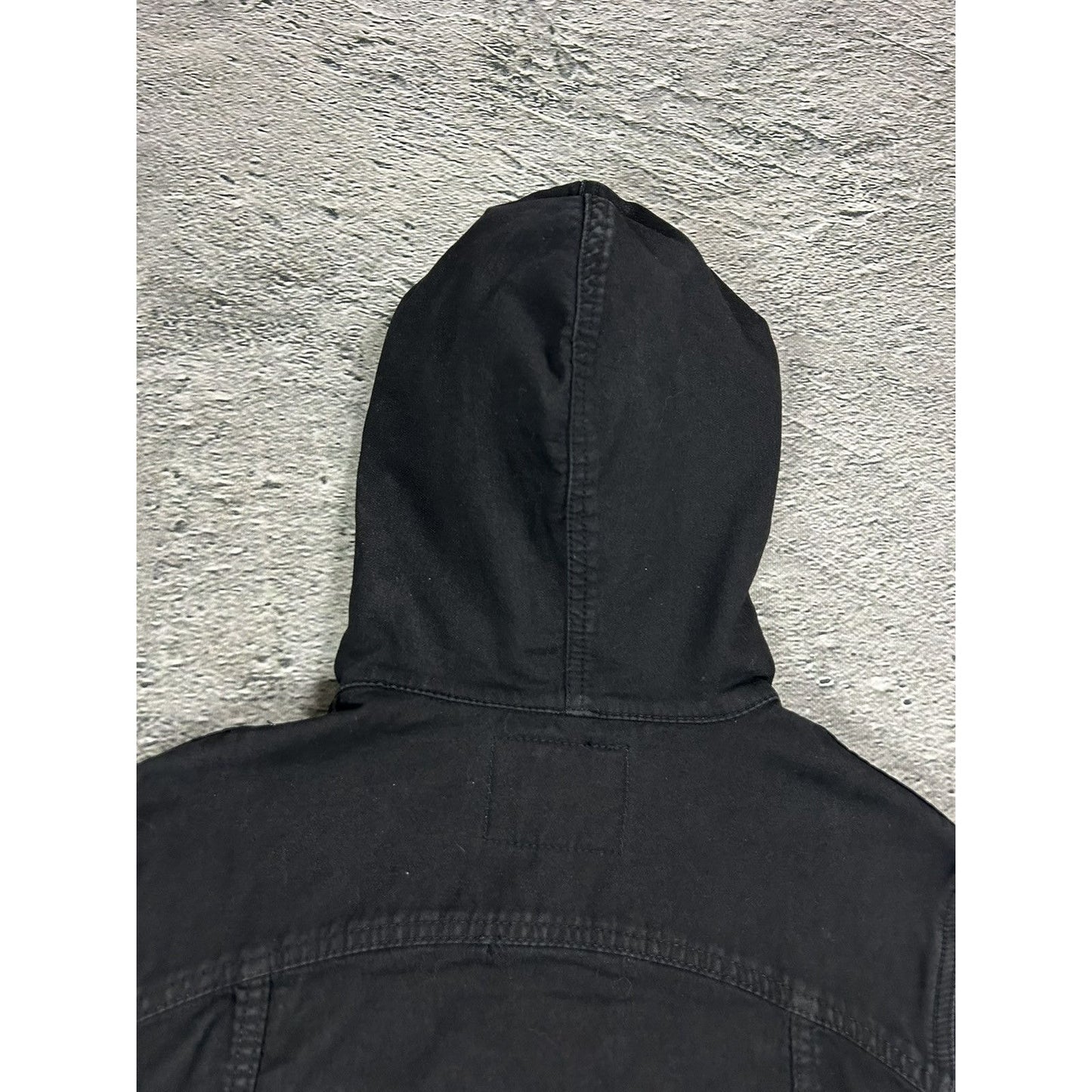True Religion denim jacket black hooded
