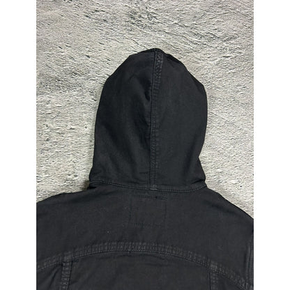 True Religion denim jacket black hooded