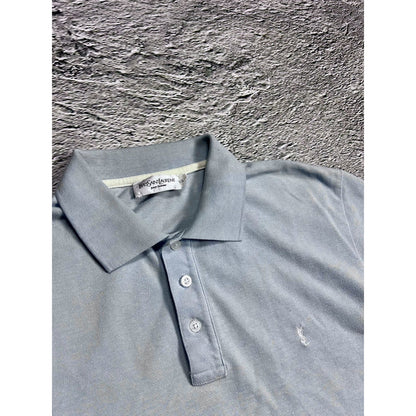 Yves Saint Laurent vintage polo shirt baby Blue YSL