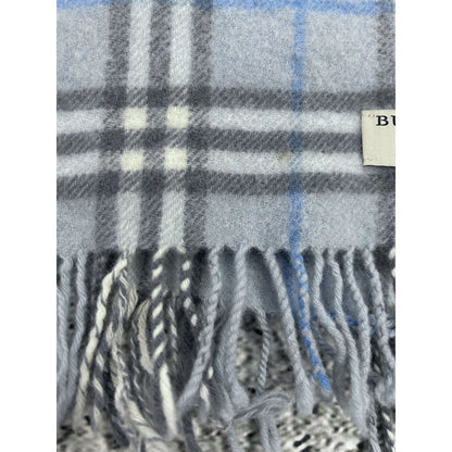 Burberry scarf lambswool cashmere baby blue nova check