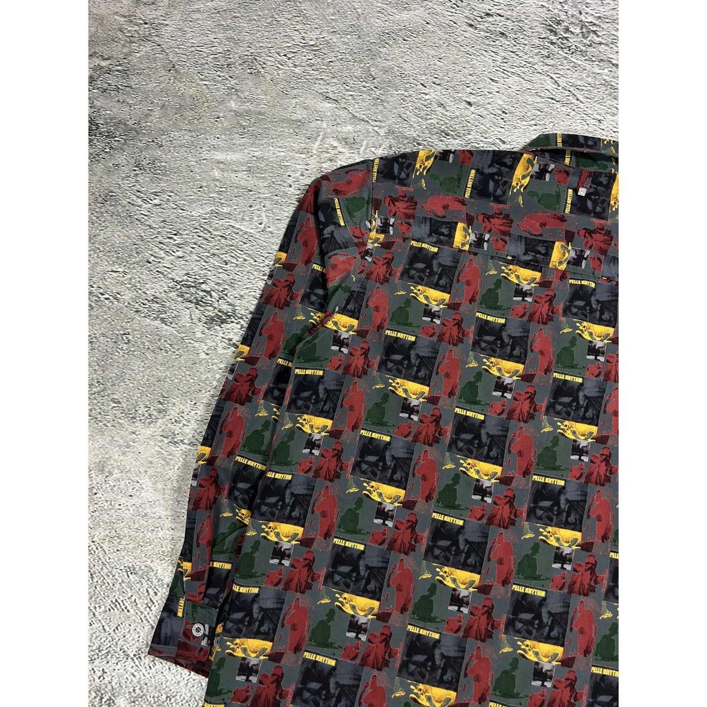 Pelle Pelle vintage full print Shirt button up music rhytm