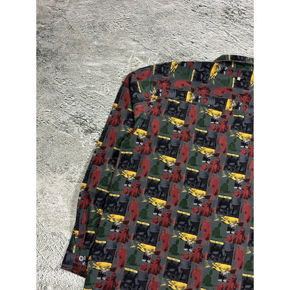 Pelle Pelle vintage full print Shirt button up music rhytm