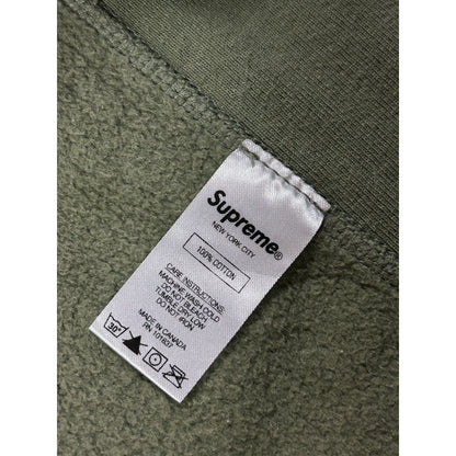 Supreme hoodie The Most Hooded light olive red big logo FW19