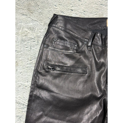 True Religion vintage jeans leather Goat biker black Hedi