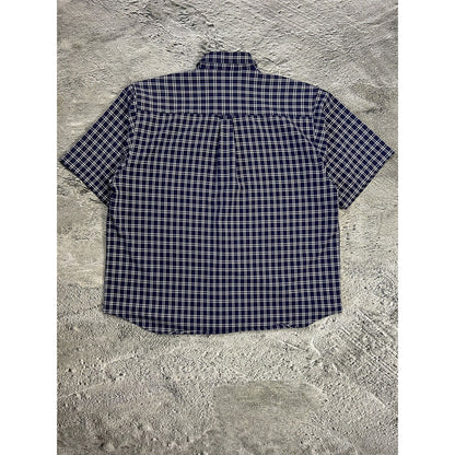 Southpole Vintage Y2K shirt button up blue checkered