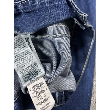 True Religion denim jacket trucker washed blue White