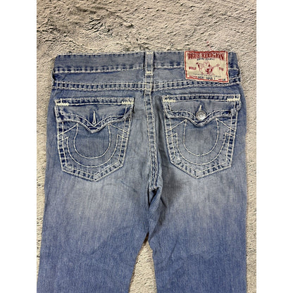True Religion blue jeans white stitching Y2K Ricky