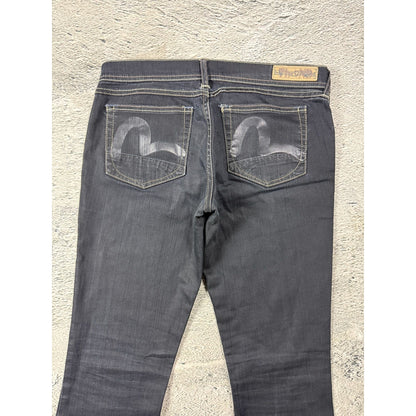 Evisu x Puma vintage flared black jeans seagulls Y2K