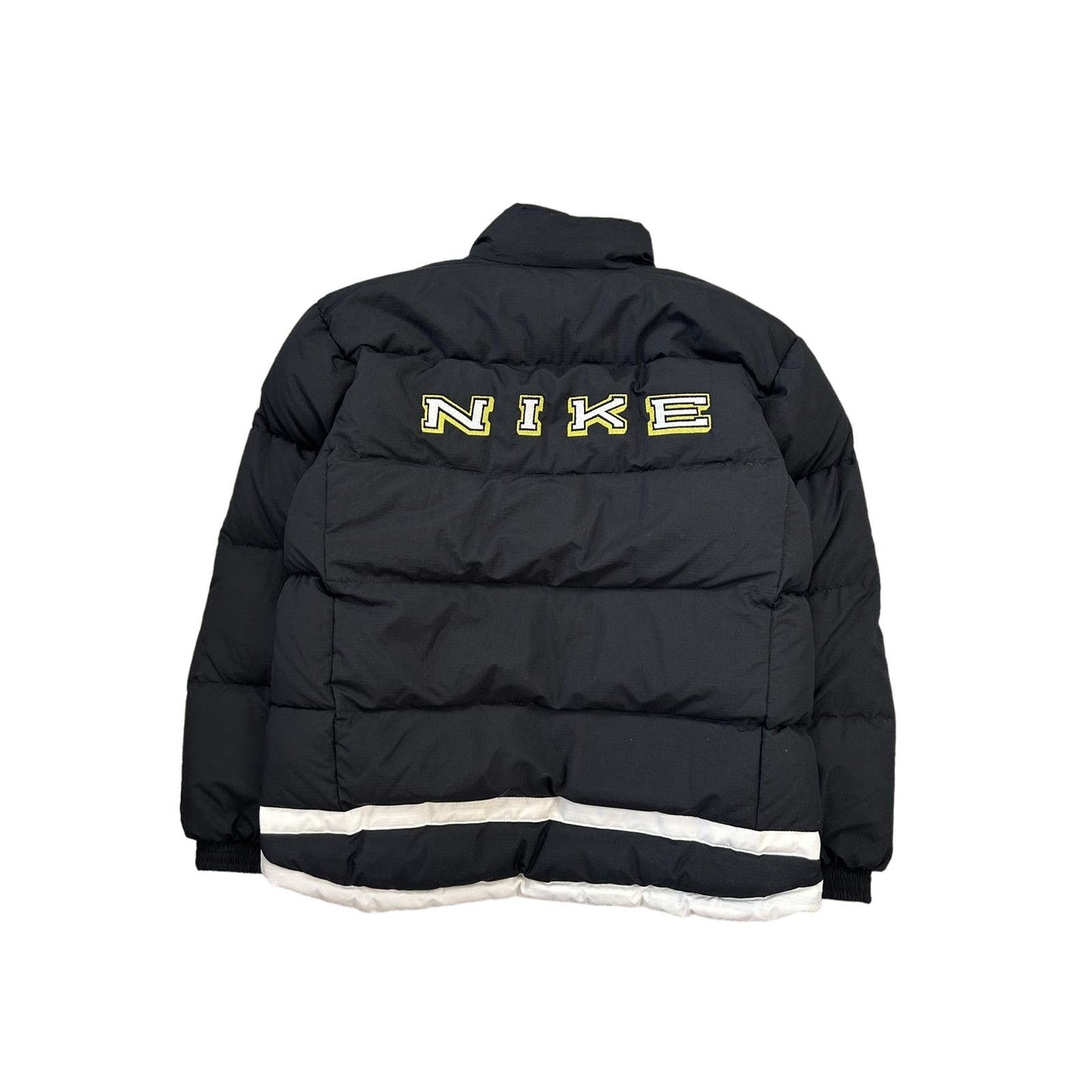 Nike black puffer jacket big logo reversible vintage 90s