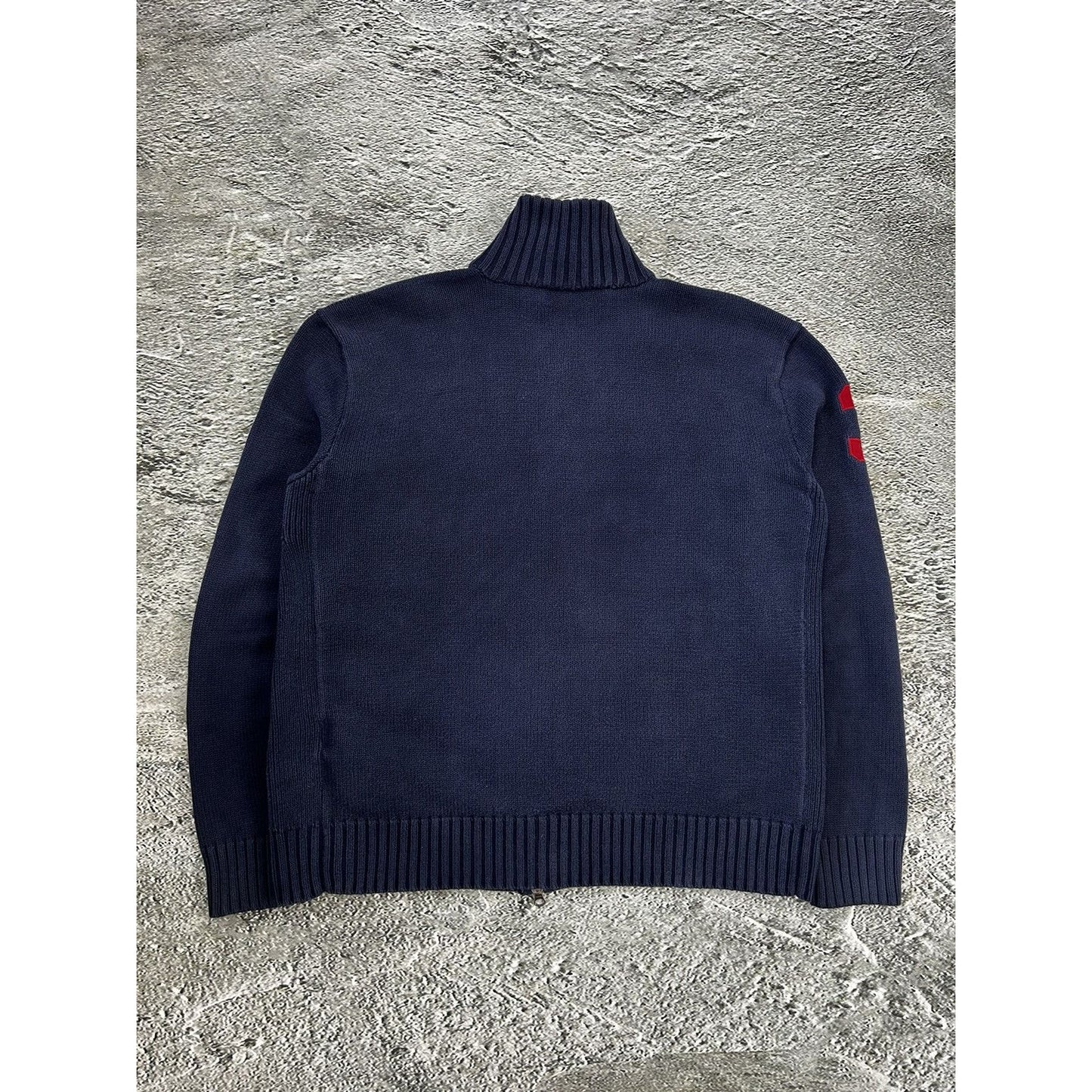 New York Polo Ralph Lauren zip sweater navy knit cardigan