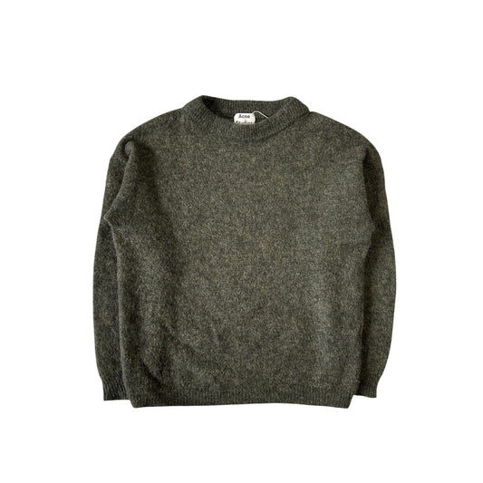Acne Studios mohair sweater dramatic moh paw15 khaki green