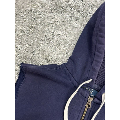 Polo Ralph Lauren navy sleeveless zip hoodie vintage