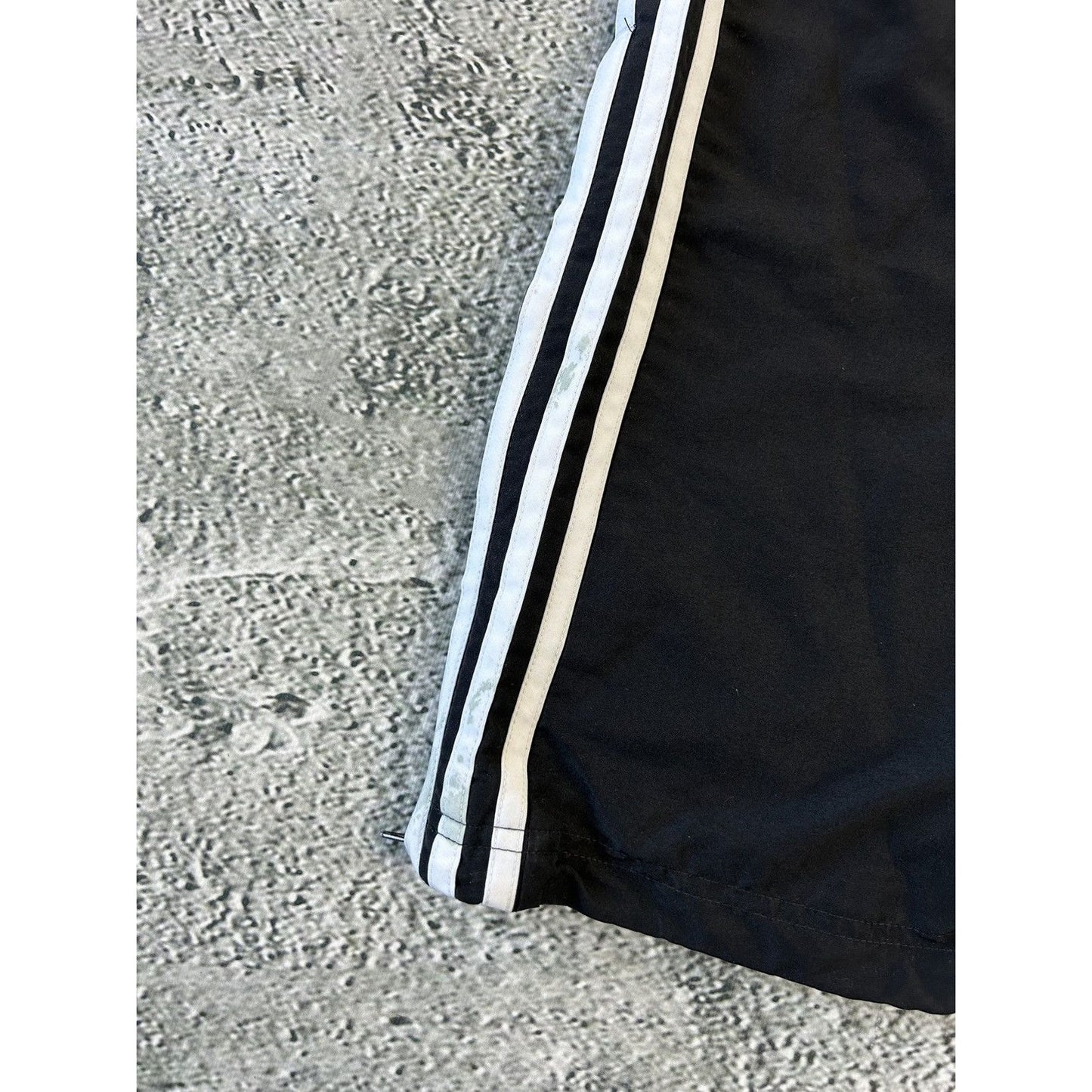 Adidas vintage black track pants small logo 2000s drill Y2K