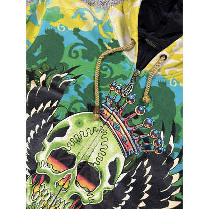 Ed Hardy zip hoodie yellow vintage Y2K Christian Audigier