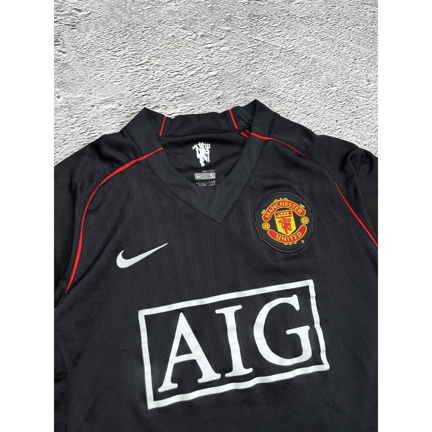 Manchester United jersey black AIG vintage 2007 2008