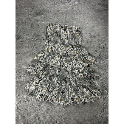 Isabel Marant Étoile beige green floral set skirt + top