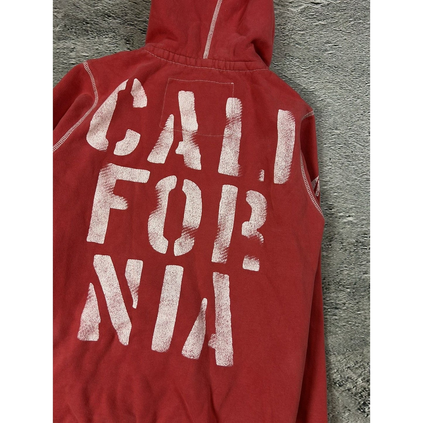 True Religion zip hoodie red/pink California big logo hood