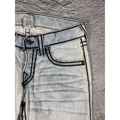 True Religion jeans vintage denim dyed faded washed black
