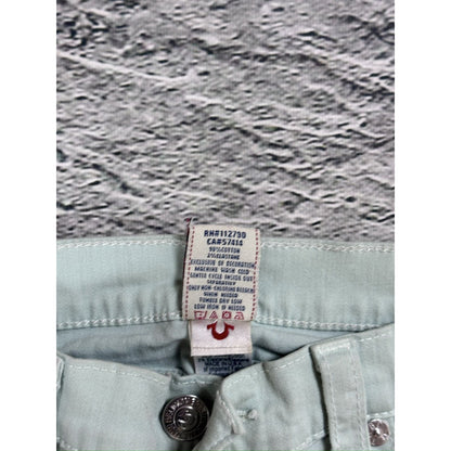 True Religion jeans mint turquoise vintage denim pants slim