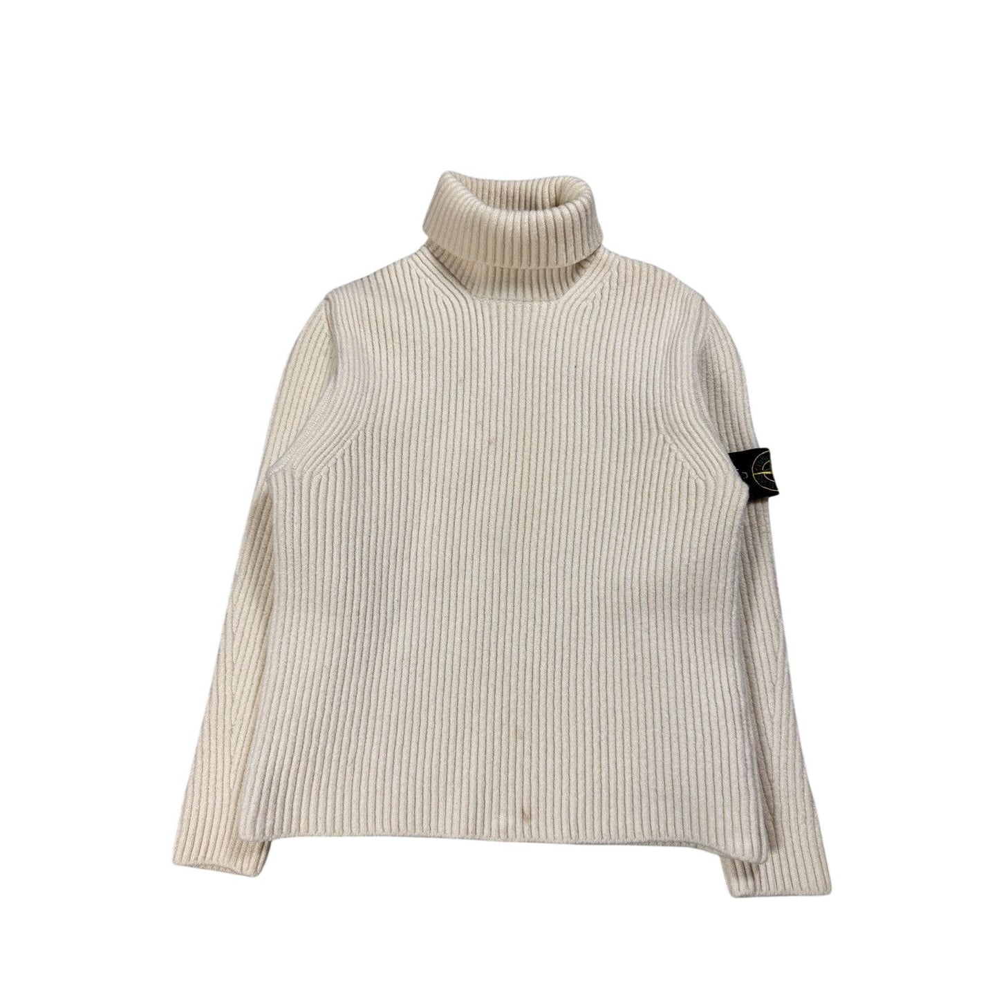 Stone Island wool turtleneck sweater beige knitwear