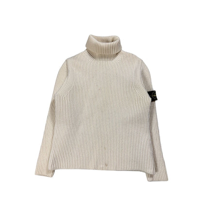 Stone Island wool turtleneck sweater beige knitwear