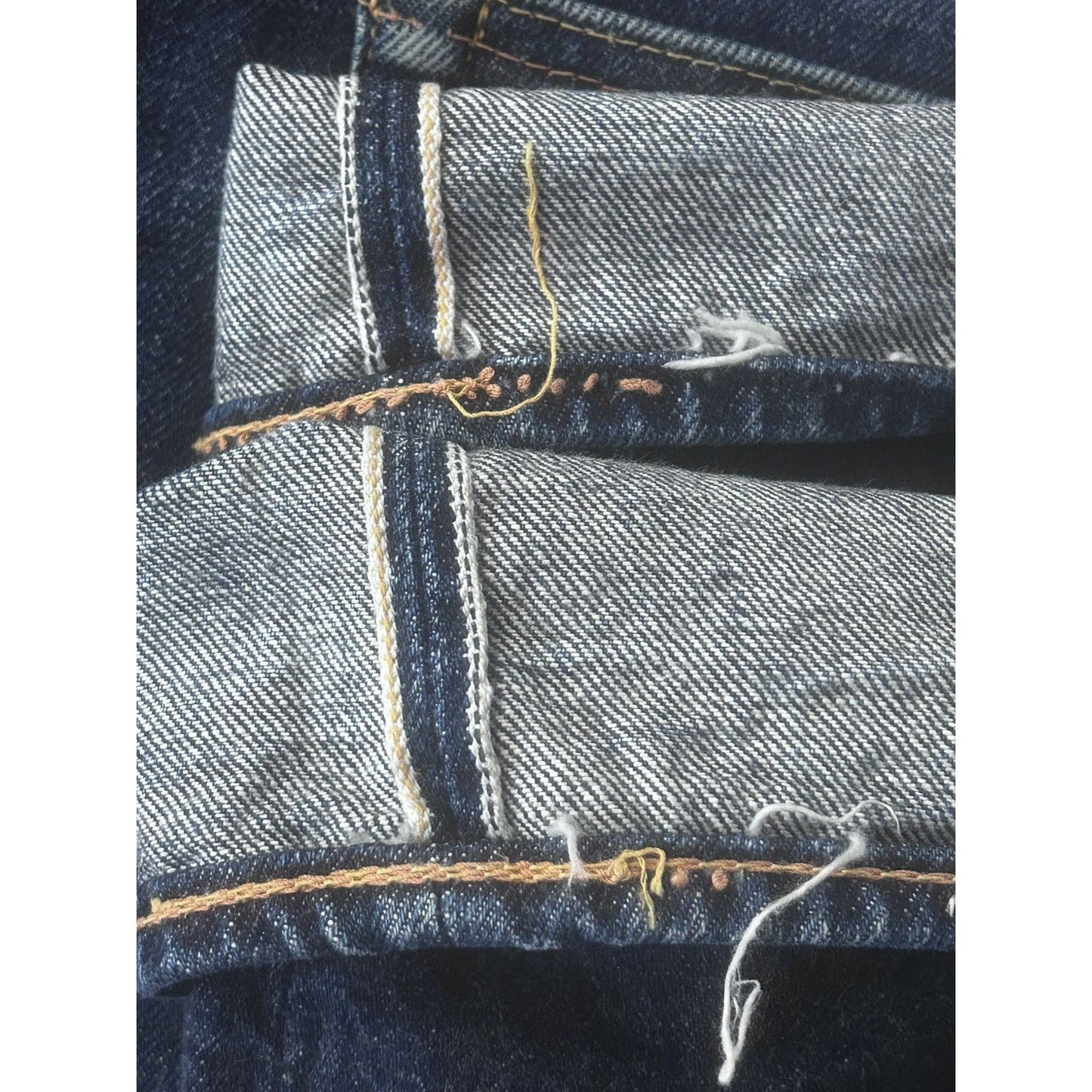 Evisu jeans daicock big logo yellow selvedge denim