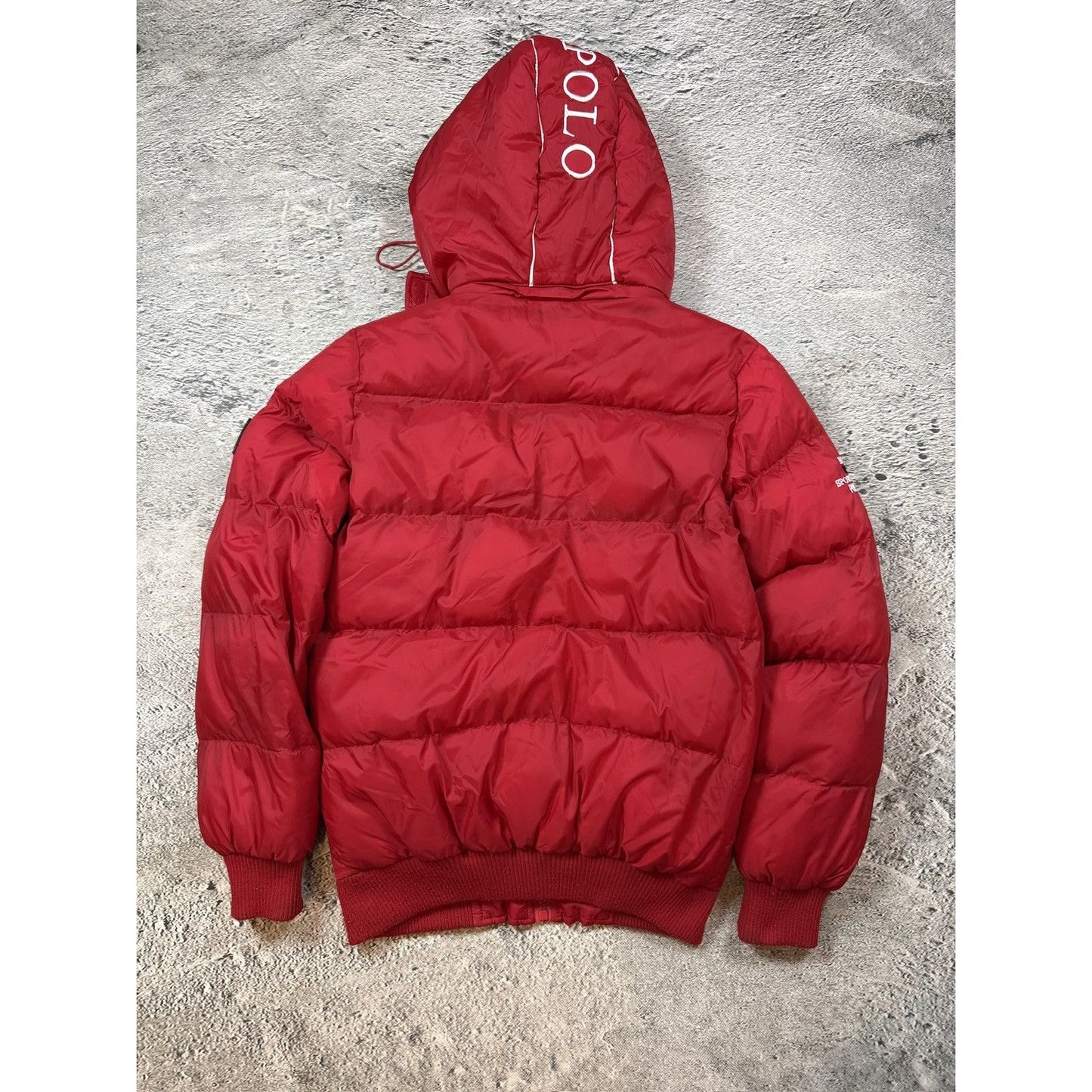 Royal Polo Geografical Norway bomber jacket puffer down red