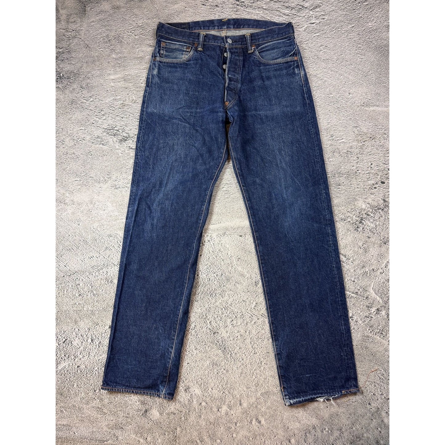 Evisu jeans daicock big logo yellow selvedge denim
