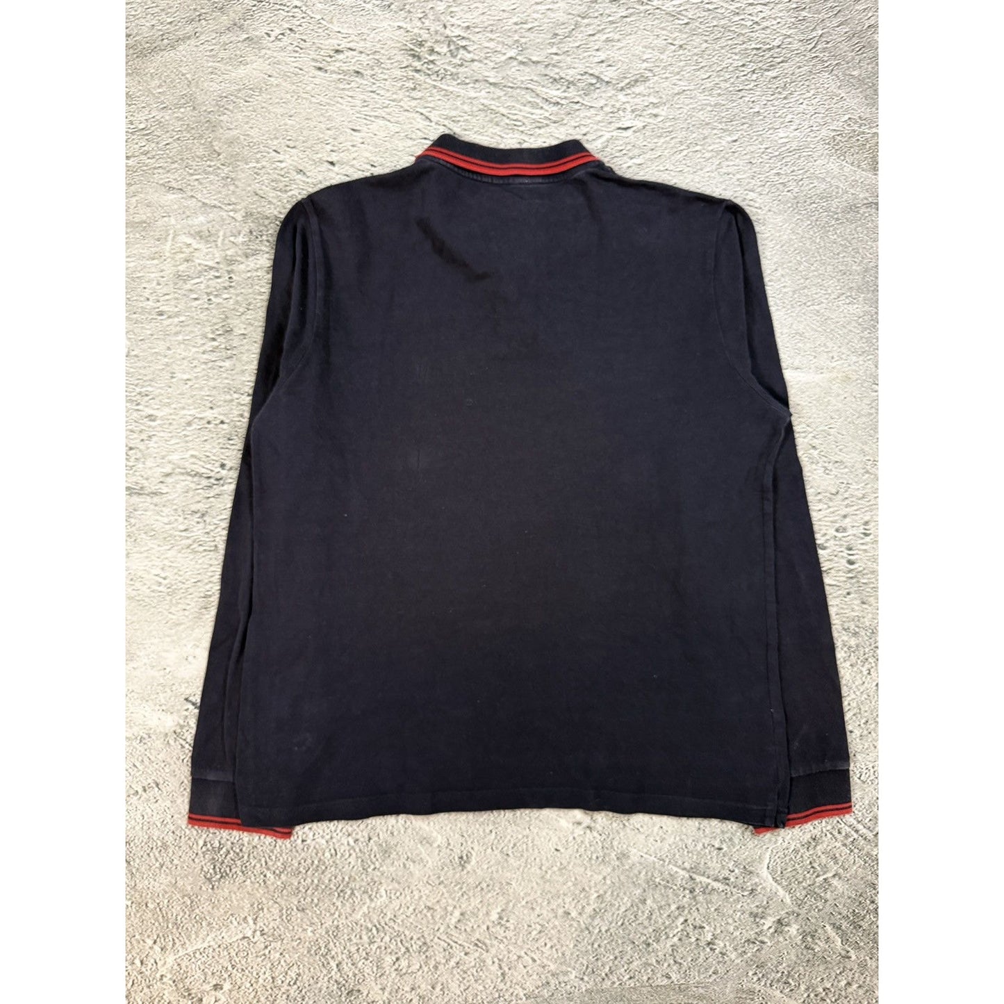Moncler Polo Shirt navy blue long sleeve T-shirt logo