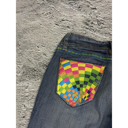 Coogi bootcut jeans embroidery big logo Y2K denim pants